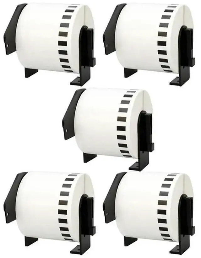 Main image of 5 Roll Compatible For Brother DK22205 62Mm X 30.48M Continuous White Length Paper Tape els With Refille Cartridg