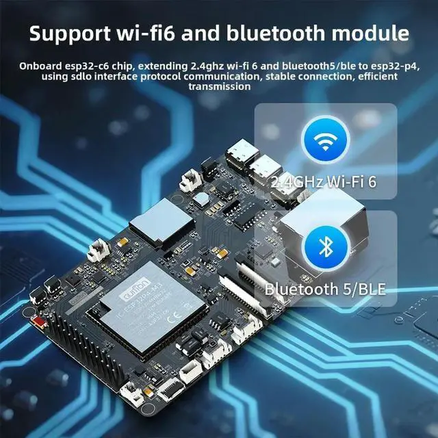 Alt view image 3 of 3 - ESP32P4 Module Development Board Onboard ESP32-C6 Dual Core Dual Camera/RJ45 100M Ethernet Port
