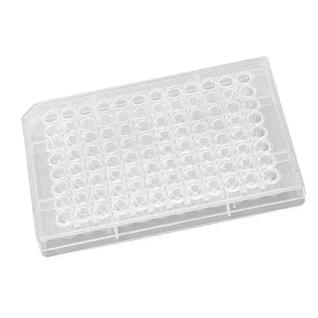 Alt view image 3 of 3 - 30Pc Tissue Culture Plate 96 Well Clear Polystyrene Cell Growth Culture Plate With Plastic Lid oratory Biology Room