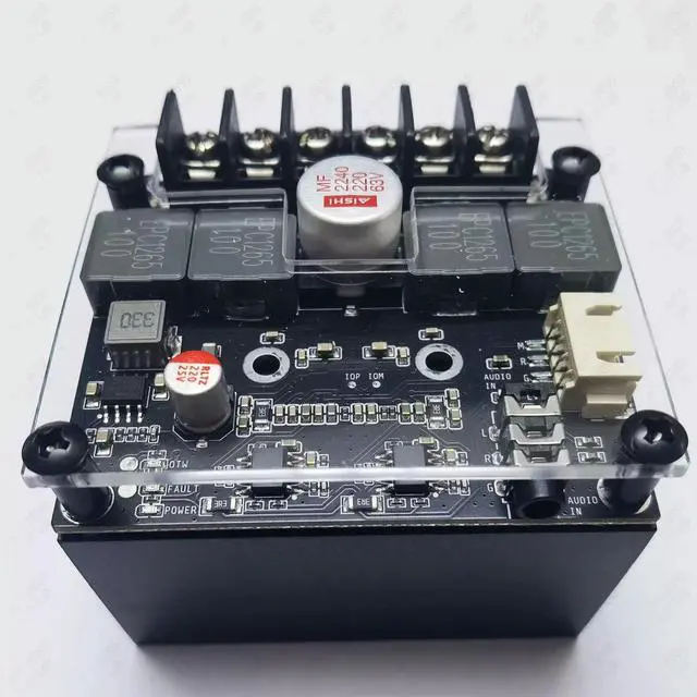 Alt view image 3 of 3 - TPA3255 high-power pure rear-stage digital power amplifier board module, stereo bass, small volume, strong heat dissipation