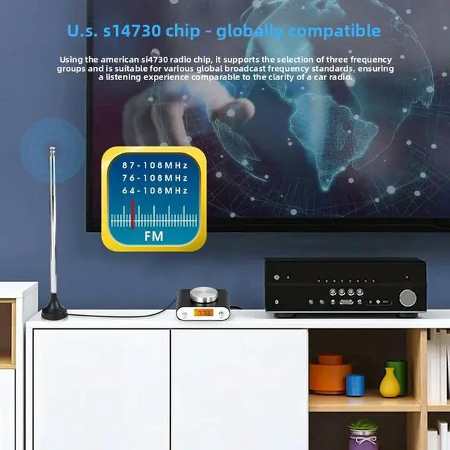 Alt view image 3 of 3 - FM Tuner SI4730 Chip Stereo Broadcast Manual Auto Search with Display for Car and Outdoor Use
