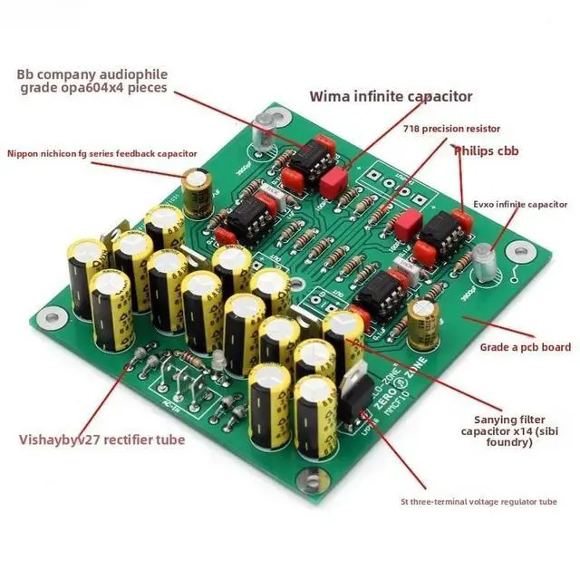 Alt view image 2 of 3 - Zheluo-MMCF10 Feedback Attenuation Phono Stage Amplifier (MM Phono Stage) - Kit