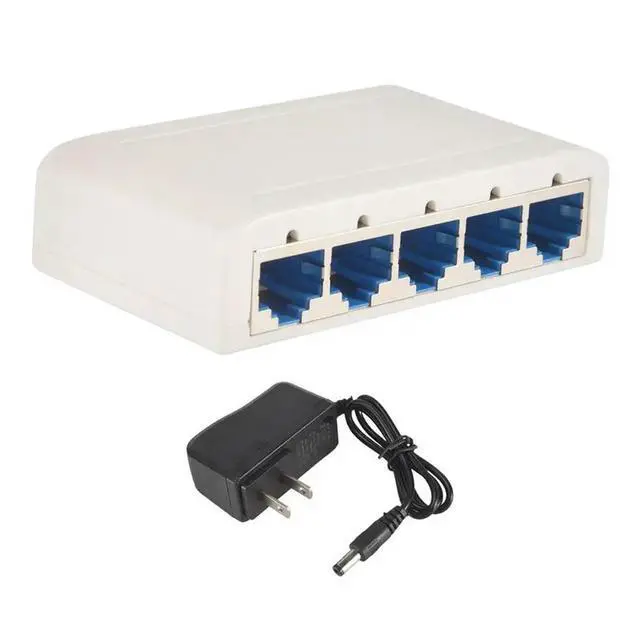 Alt view image 2 of 3 - 10X 5 Port Data Switch,Network Hub,Desktop Ethernet Splitter,Plug & Play Shielded Ports Fanless Quiet