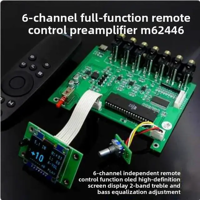 Main image of F11 M62446 6-channel Fully Independent Remote Control OLED Display Pre-amplifier 5.1