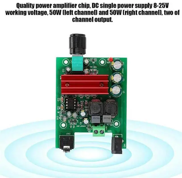 Alt view image 3 of 3 - 10X Power Amplifier Board High-Sensitivity Mono TPA3116 Subwoofer Amplifier Module With NE5532 OPAMP