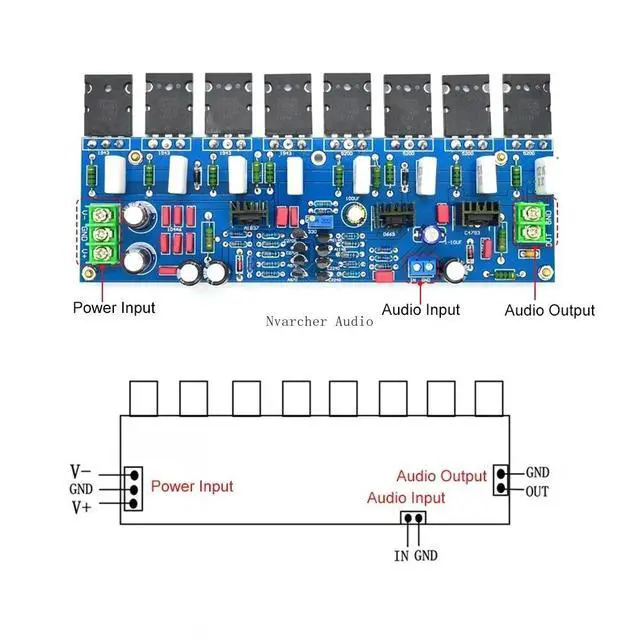 Alt view image 2 of 3 - 1PCS TTA1943 TTC5200 Tube Amplifier 200W HiFi Power Board Class AB Sound Amplificador