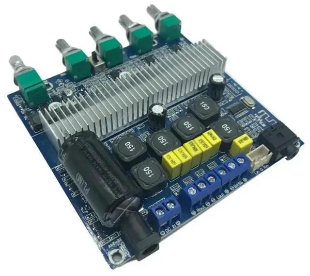 Main image of Bluetooth amplifier board 5.0 fever TPA3116 high-power 2.1 overweight subwoofer 12-24V finished
