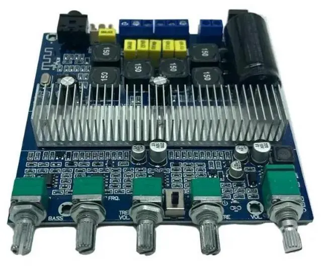 Alt view image 2 of 3 - Bluetooth amplifier board 5.0 fever TPA3116 high-power 2.1 overweight subwoofer 12-24V finished