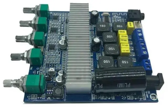 Alt view image 3 of 3 - Bluetooth amplifier board 5.0 fever TPA3116 high-power 2.1 overweight subwoofer 12-24V finished