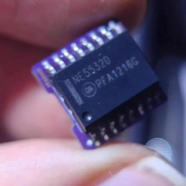 Alt view image 3 of 3 - Ansenmei 5532D pair, on5532, D-package ultra-low profile gold-plated adapter board. The price is for a pair of two pieces