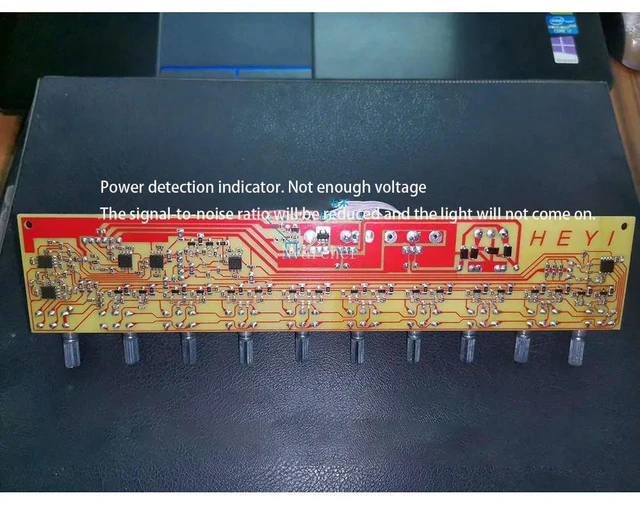Alt view image 2 of 3 - Nvarcher HIFI preamp 9-band tuning EQ board, stereo enhanced extended multi-band board