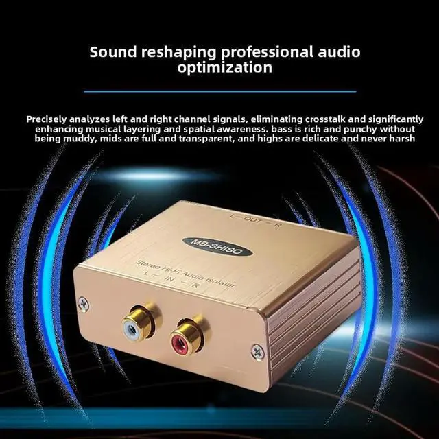 Alt view image 3 of 3 - Professional Audiophile RCA Audio Common Ground Isolator Audio Current Sound Filter Amplifier Noise Reduction Filter Stereo