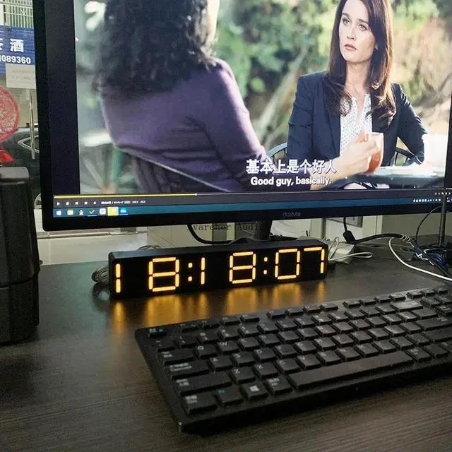 Alt view image 3 of 3 - Version LED Perpetual Calendar Luminous Electronic Clock