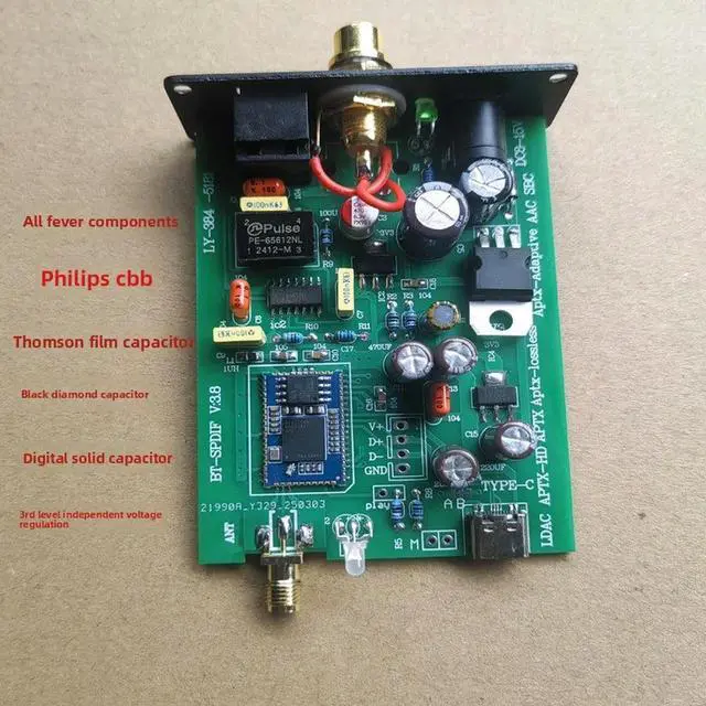 Alt view image 3 of 3 - Hi-Fi Lossless Bluetooth 5.4 Digital Receiver LDAC, APTX HD, Optical Coaxial Output to Decoder