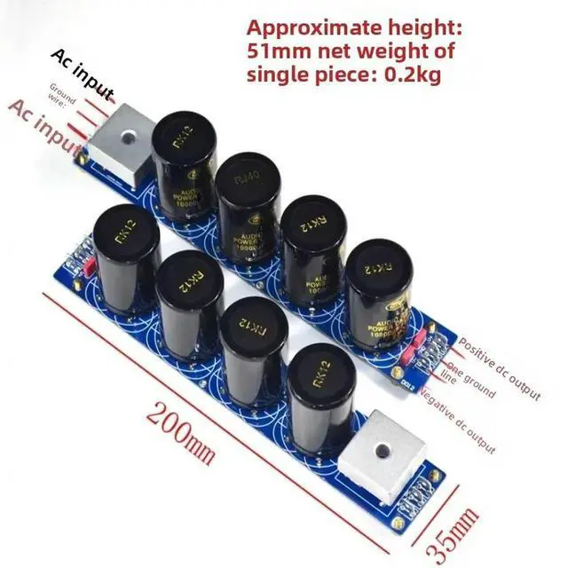 Alt view image 2 of 3 - D012 Audiophile Grade Amplifier Rectifier 50V Filter Board Class A Audio Amplifier Power Supply Board Finished Board