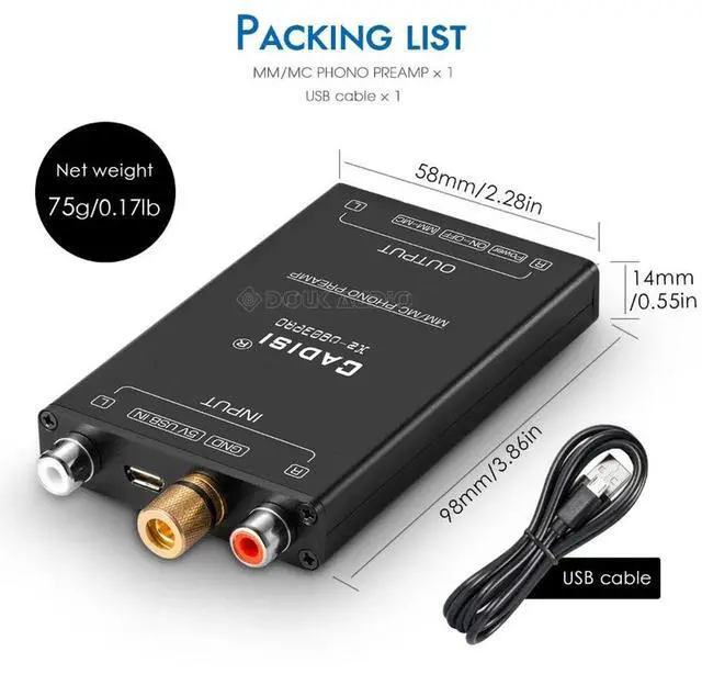 Main image of Vinyl Record Player Moving Magnet/Moving Coil Phono MM/MC LP Cartridge Amplifier Phono Vinyl Phono