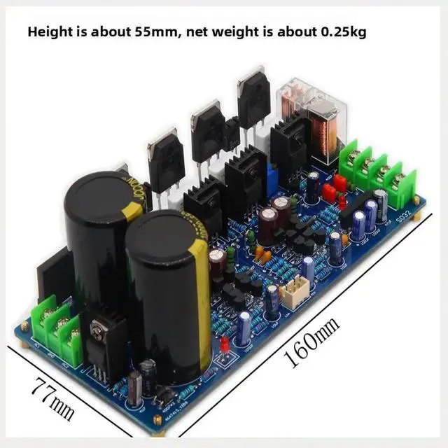 Alt view image 3 of 3 - S032 Audiophile Amplifier Board High Power Audio Dual Channel HiFi Imported ON Semiconductor Tube Amplifier Finished Board