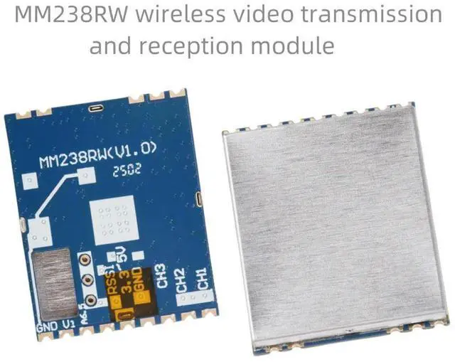 Main image of DC 3.3-5V MM238RW 5.8G video transmission receiving module. The receiving module has no audio frequency
