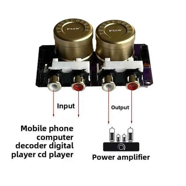 Alt view image 3 of 3 - UY-103 Audio Isolation Bull Signal Transformer Improves Audio Boost Bull Passive Front Thick Warm Amplification Gain