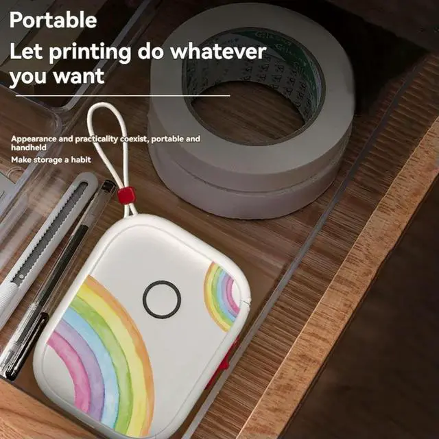 Alt view image 3 of 3 - Thermal Printer Mini Printer With Stickers Printer For Office Home