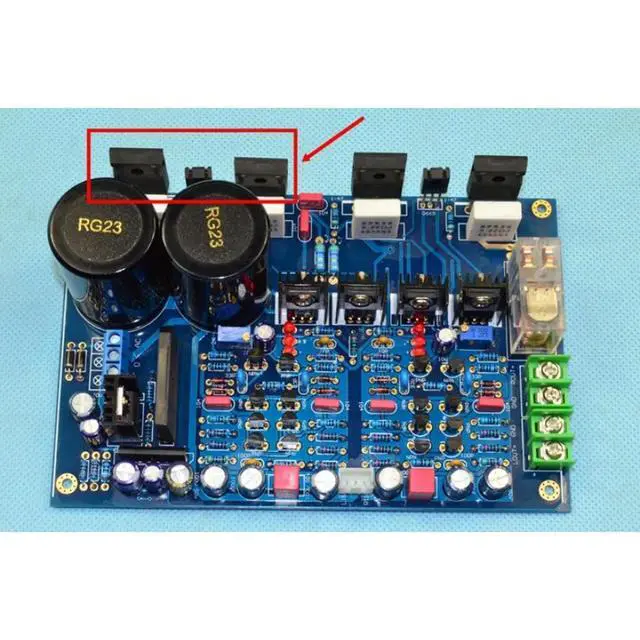 Alt view image 3 of 3 - Field Effect Transistor HiFi High Temperature Amplifier Board Finished Product (Adjustable Class A)
