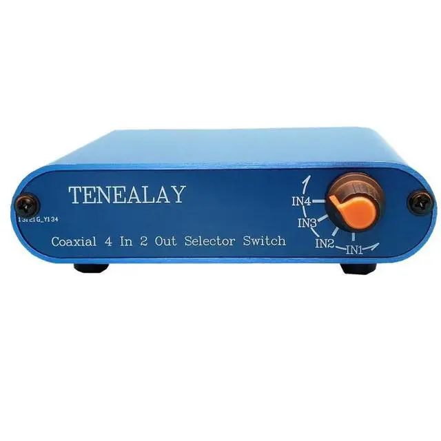 Alt view image 2 of 3 - Tianlai 4-in 2-out Passive Lossless HiFi Multi-channel Coaxial Audio Source Switcher Signal Selector