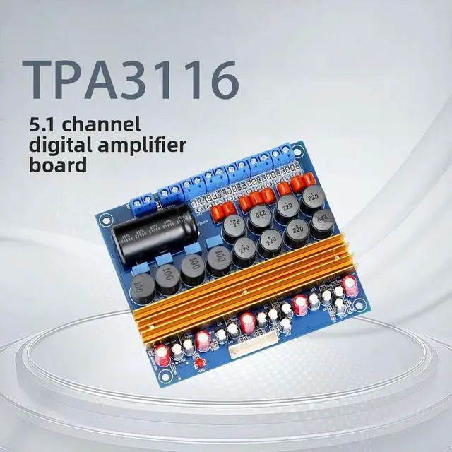 Alt view image 2 of 3 - TPA3116 Six-channel 5.1-channel Class D high-power, digital HIFI power amplifier board