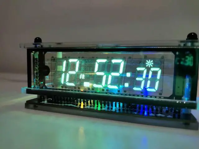 Alt view image 2 of 3 - Colorful VFD Clock RGB Display Screen Creativity
