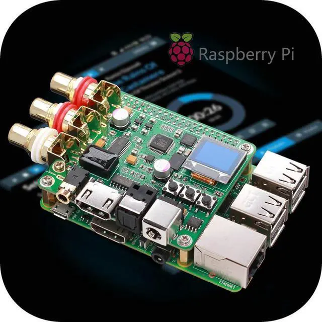 Alt view image 3 of 3 - Raspberry Pi DAC Audio Decoder Board HiFi Enthusiast Expansion Board Coaxial Optical I2S Analog 3B+4B Digital
