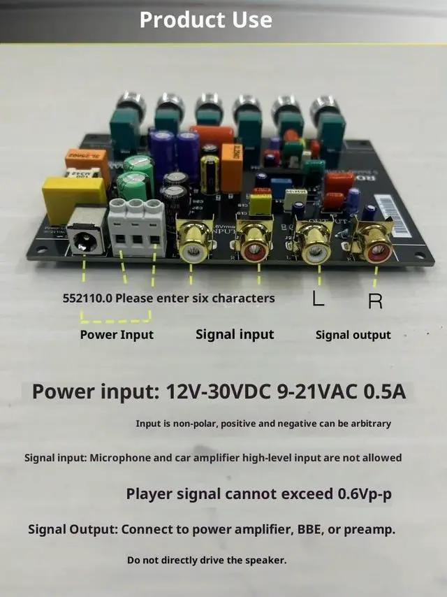 Alt view image 3 of 3 - 5-segment pitch fever pre stage ba3822 equalizer tuning board hifi preamplifier ultra DSP