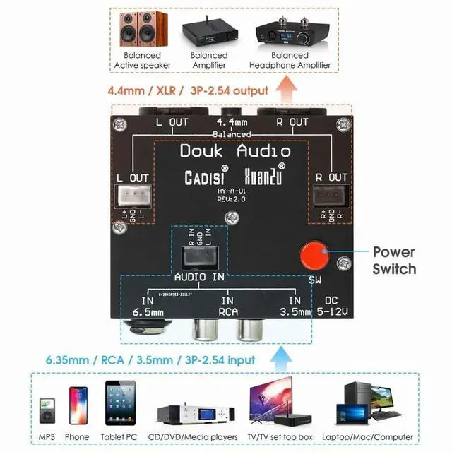 Alt view image 2 of 3 - DRV134PA Single-Ended to Balanced Board Non-Balanced Differential Input Dual-Channel Amplifier Board Modified to BTL Output