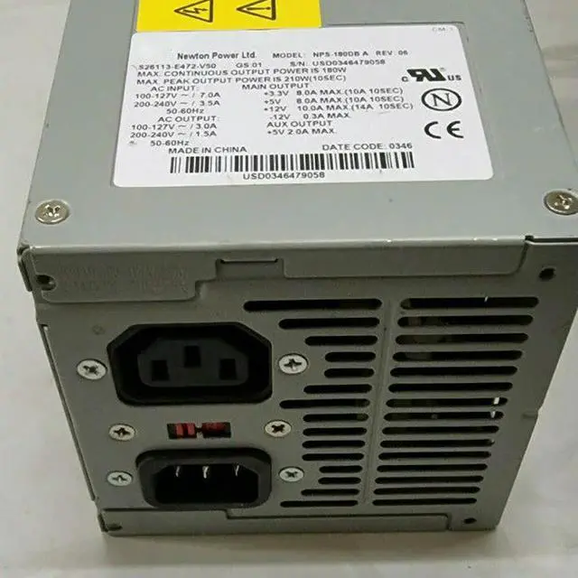 Alt view image 3 of 3 - NPS-180DB A NPS-180DB A 180W Equipment Power Supply Original