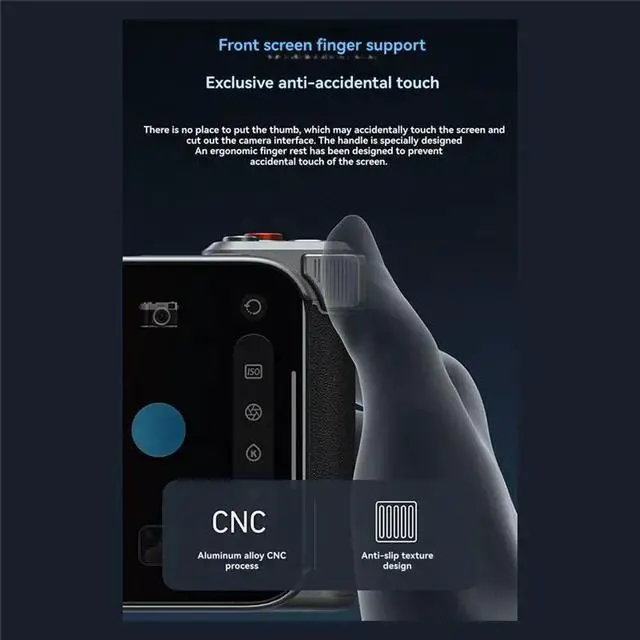Alt view image 3 of 3 - TELESIN Camera Adapter For 17 Pro Max For Enhanced Photography Bluetooth Selfie Grip Vlog Handle