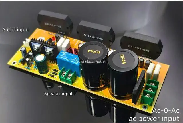 Alt view image 2 of 3 - 3 parallel STK404-090 full analog amplifier board, recreating the sound of the golden age