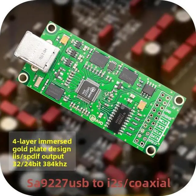 Main image of SA9227 USB to I2S Digital Interface Compatible with Italian Amanero XMOS DAC Coaxial Sound Card