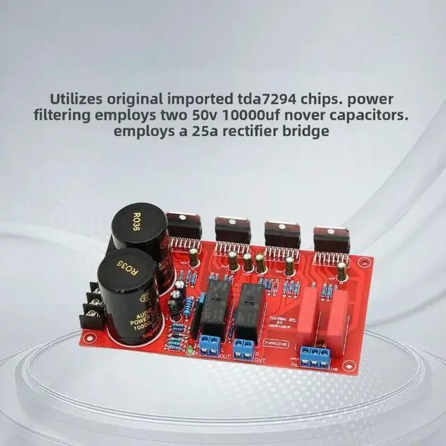 Alt view image 2 of 3 - TDA7294 Dual Channel Audiophile Grade Luxury Amplifier Board with BTL Speaker Protection High Power HIFI Audio Board