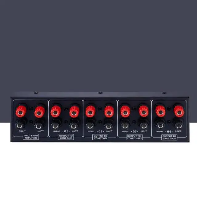 Alt view image 3 of 3 - 1 Input 4 OutputAmplifier and Speaker 4-Zone Audio Source Signal Distribution Panel Single Audio Input 300W Per Channel Lossless