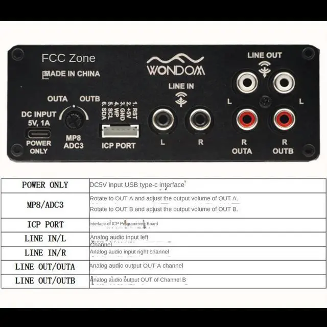Alt view image 3 of 3 - ADAU1701 2.1 4.0 DSP Audio Processing 24-bit ADC/DAC 2 In 4 Out Electronic Crossover for Subwoofer 48kHz Support SigmaStudio