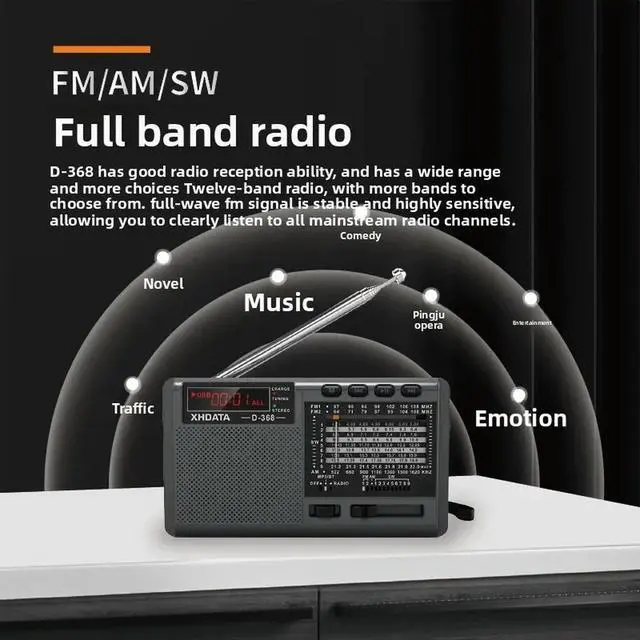Alt view image 3 of 3 - Full-Band Elderly-Specific Radio D368 Walkman Player Bluetooth Multi-Function