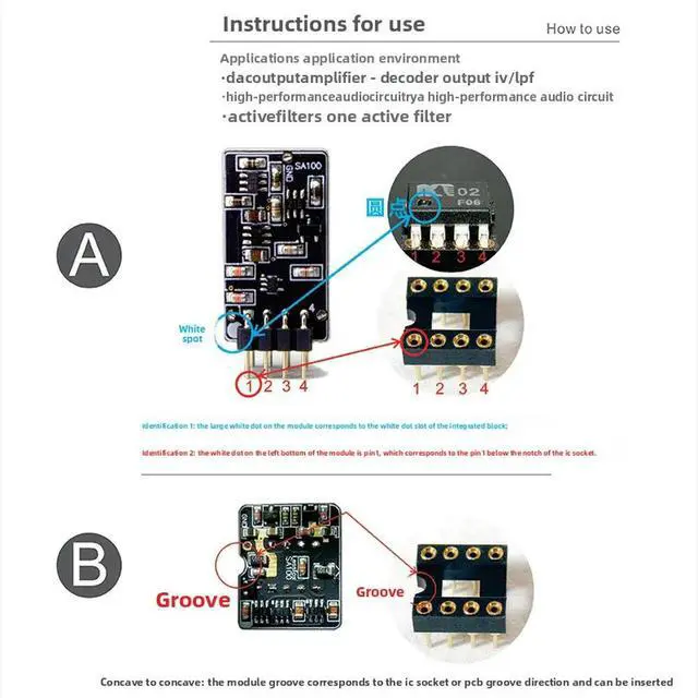 Alt view image 2 of 3 - LIEEWHO Ultimate SA100 - Fully Discrete Single Operational Amplifier *1PCS, Hi-End Level Direct Replacement for SS3601