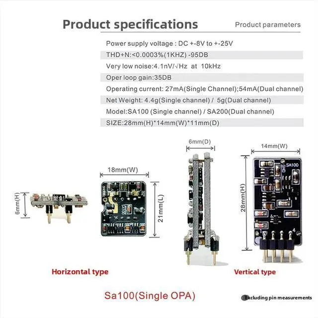 Alt view image 3 of 3 - LIEEWHO Ultimate SA100 - Fully Discrete Single Operational Amplifier *1PCS, Hi-End Level Direct Replacement for SS3601