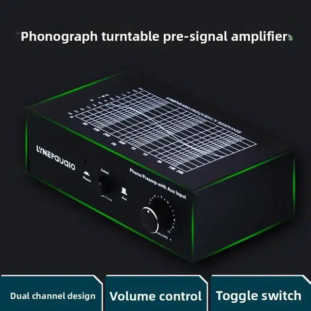 Alt view image 2 of 3 - Record Player Vinyl Record Player MM Cartridge Amplifier Preamplifier PHONO Line Switch Input Volume Control