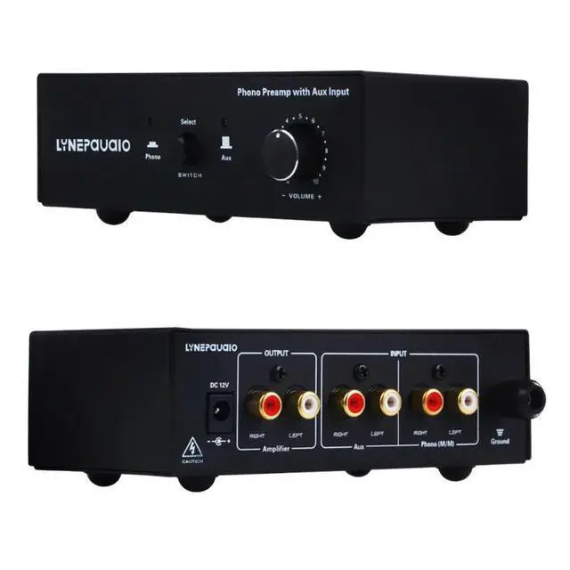 Alt view image 3 of 3 - Record Player Vinyl Record Player MM Cartridge Amplifier Preamplifier PHONO Line Switch Input Volume Control