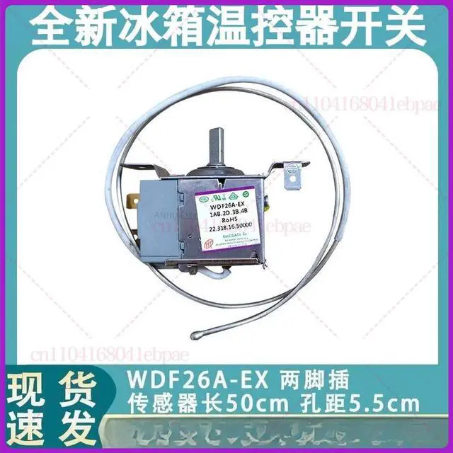 Main image of WDF26A-0A0BC-EX 1AB.2D.3B.4B WDF26A WDF26B 2-Pins Probe Sensor Thermostat For Meiling Refrigerator