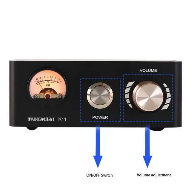 Alt view image 2 of 3 - Nvarcher MA12070 HiFi Amplifier Class D 80W×2 Stereo Home High Power Audio With VU Meter Supply