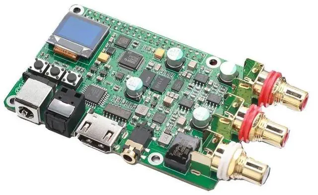 Main image of Raspberry Pi ES9038Q2m DAC audio decoder board HIFI coaxial fiber I2S analog 3B+4B 768K 32Bit DSD512