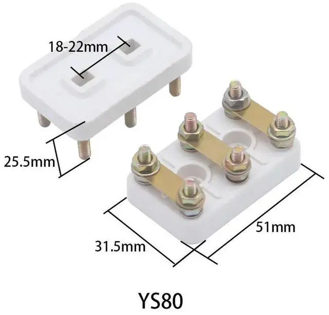 Main image of 3pcs YS80 for Wiring Board Rac Three-phase Motor Terminal Block
