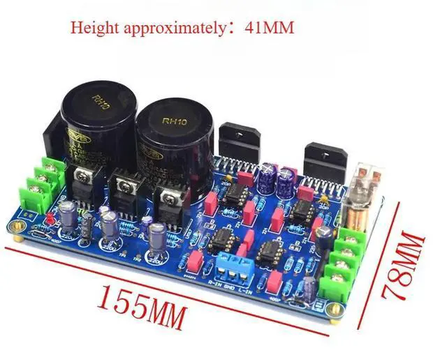 Alt view image 3 of 3 - 5534+LM3886HIFI High Temperature Power Amplifier Board DC Servo