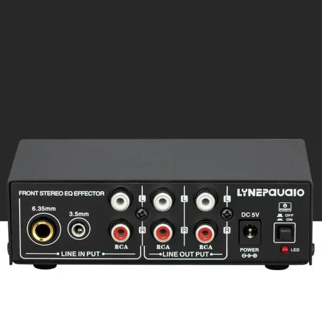 Alt view image 3 of 3 - Front Stereo Amplifier High/Mid/Low Tone Adjustment Sound Effect Device Support 3 Mixer USB 5V Power Supply
