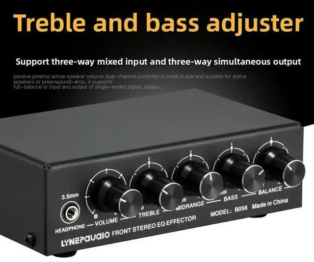 Main image of Front Stereo Amplifier High/Mid/Low Tone Adjustment Sound Effect Device Support 3 Mixer USB 5V Power Supply